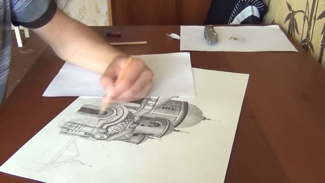 Ачинск. Казанский собор - Рисунок карандашами смотреть онлайн