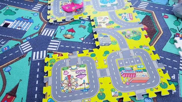 Коврик пазл - город Spielmatte Puzzle смотреть онлайн