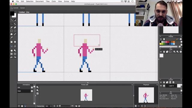 Let's Pixel : How To Create A 2D Pixel Art Walk & Idle Animation Using Pyxel Edit смотреть онлайн