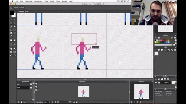 Let's Pixel : How To Create A 2D Pixel Art Walk & Idle Animation Using Pyxel Edit