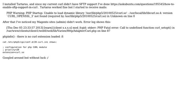 DevOps & SysAdmins: curl lot loaded after adding SFTP support смотреть онлайн