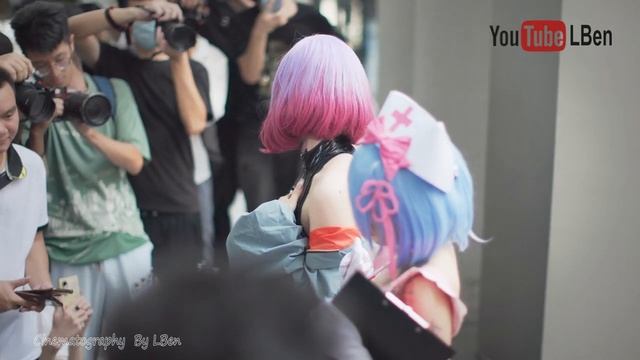 coser 知一妹妹 Anime convention Guangzhou 2023 艾妮 動漫展 蕾姆｜レム｜Rem COSPLAY｜コスプレ 8K смотреть онлайн