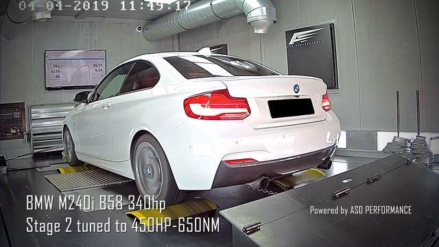BMW M240i B58 340hp - Stage 2 tuned to 450HP - 650NM - Powered by ASD PERFORMANCE смотреть онлайн