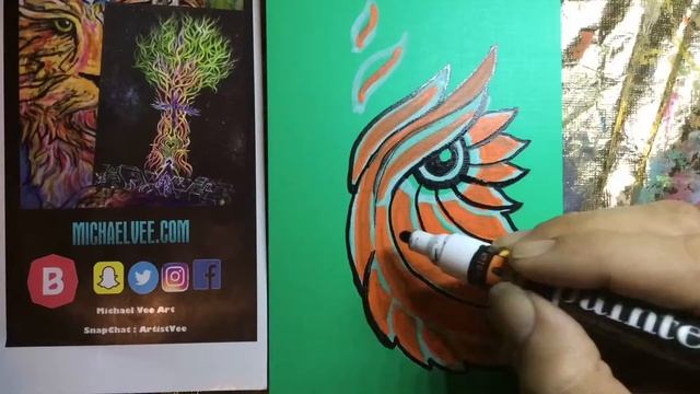 Time Lapse Owl drawing смотреть онлайн