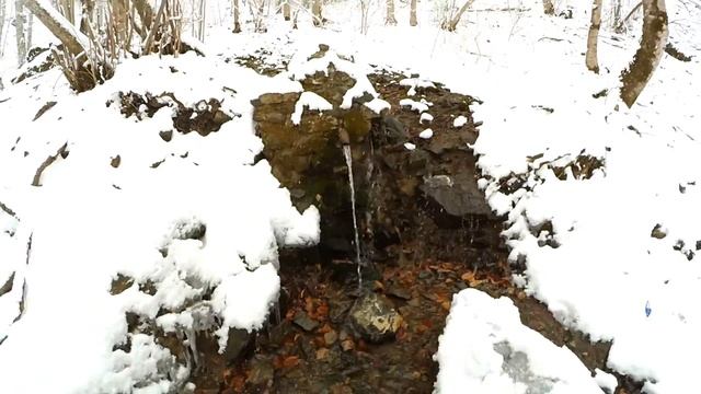 Гуамское ущелье зимой, дорога на Гузерипль, горячие источники смотреть онлайн