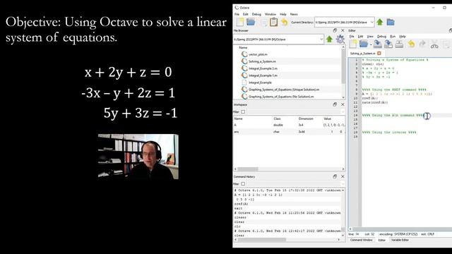 Using Octave to solve a linear system of equations. смотреть онлайн
