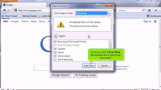 How to manage history and cache in Mozilla Firefox смотреть онлайн