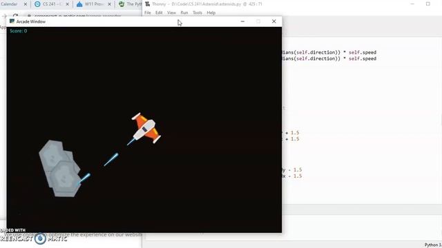 Python Arcade: Asteroid Preview смотреть онлайн