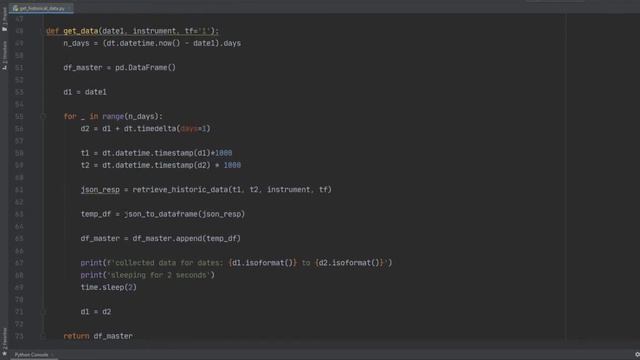 Crypto Algo Trading with Python: Retrieving Historic Data part 2 смотреть онлайн