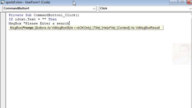 VBA code for search button in userform Excel смотреть онлайн