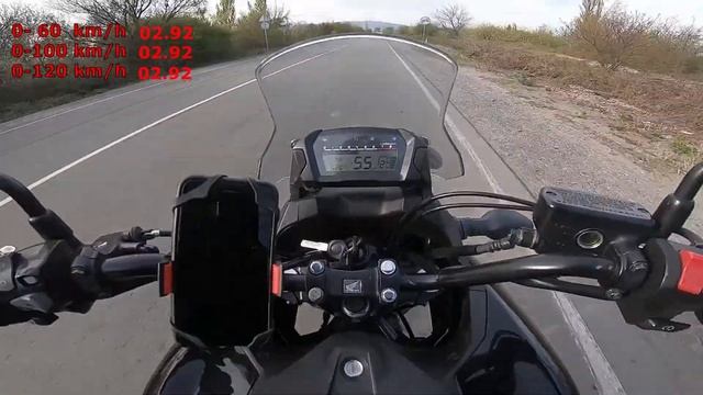 Honda NC700X 0-100 Acceleration Test With Timer