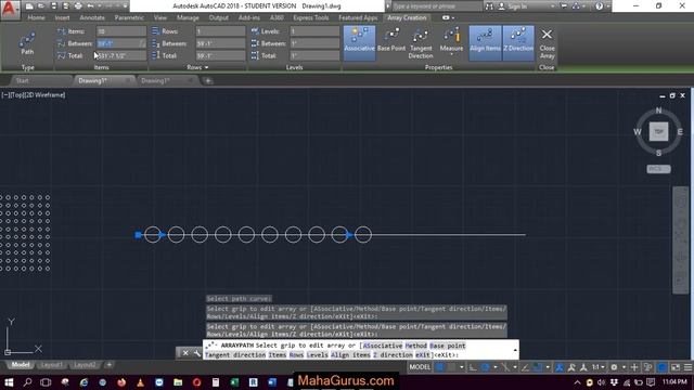How to Use Path Array in AutoCAD- Path Array Specifying- Path Array AutoCAD in Hindi смотреть онлайн