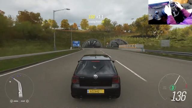 500hp volkswagen golf r32 forza horizon 4 gameplay with Logitech g920 смотреть онлайн
