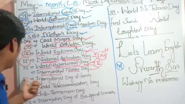 Most important Days Month of MAY | సచివాలయం, Groups, Si,Constable, DSC, SSC, IBPS & All Exams смотреть онлайн