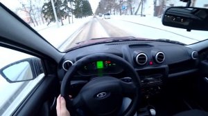 ЕДУ НА LADA GRANTA - ВИД ОТ ПЕРВОГО ЛИЦА