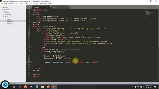 PHP Database Connection Wamp Server & Login with Session part 1 смотреть онлайн