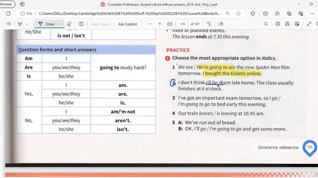 B1 Cambridge COMPLETE -Unit 7 Reading part 1 & Grammar future forms -compound nouns смотреть онлайн