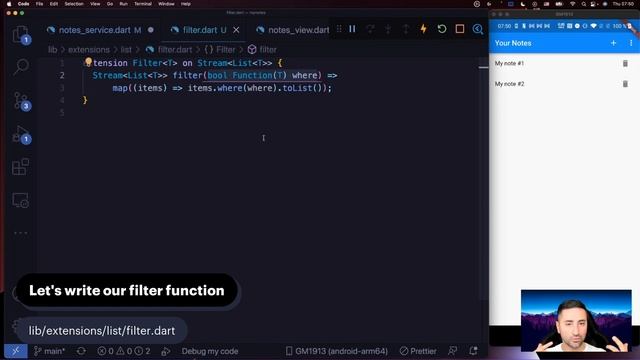 Chapter 35 - Protecting NotesService with Current User - Free Flutter Course ? смотреть онлайн