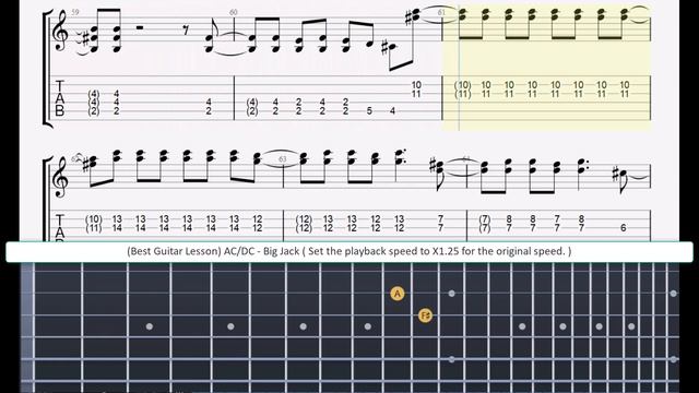 (Best Guitar Lesson) AC / DC - Big Jack (slow speed for lesson) смотреть онлайн