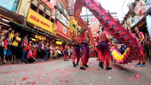 CNY2019 (Cap Go Meh) 闹元宵 #14~ Dragon Dance (Múa rồng) By Heng Nian 庆年舞龙表演 @ Petaling Street смотреть онлайн