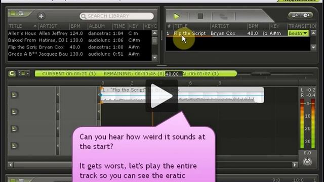 MixMeister Fusion: (BUG) Halving the Tempo Bug (7.6.0.4) смотреть онлайн
