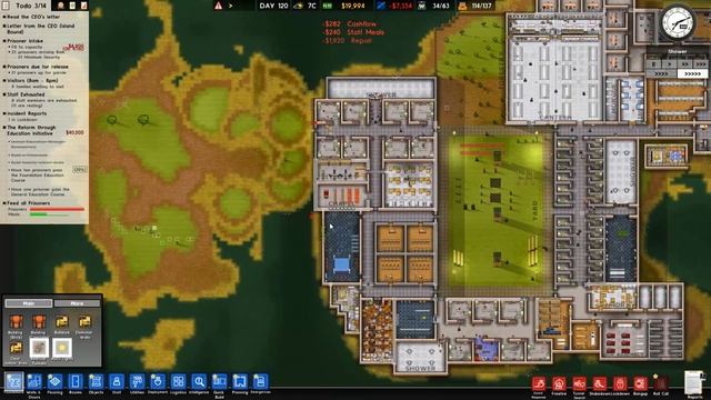 EXPANDING THE ISLAND WITH MORE LAND - Prison Architect Island Bound #11 смотреть онлайн
