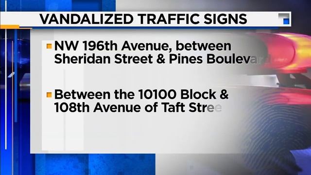 Vandal targets traffic signs in Pembroke Pines смотреть онлайн