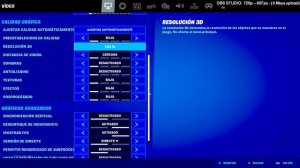 FORTNITE-GTX 1650 SUPER-i5 9400f-STREAMING-TEST-OBS-60fps-720p-6000kbps