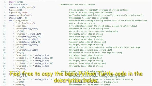 Simple Python Turtle Graphic and Code: Solomon's Knot смотреть онлайн