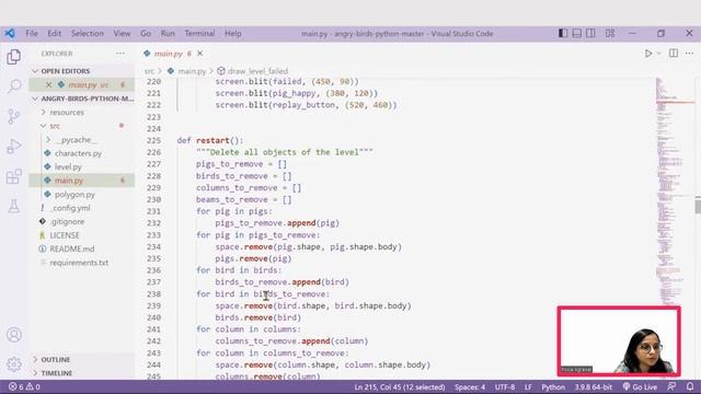 Build angry birds game using python | Pygame and Pymunk tutorial смотреть онлайн
