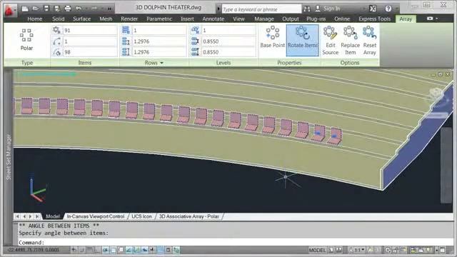 AutoCAD 2012 3d Array смотреть онлайн