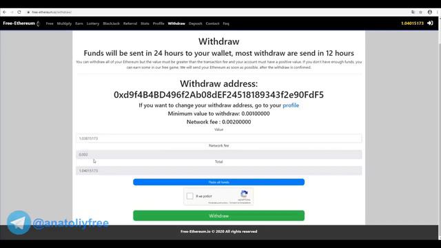 Free Ethereum   от 28 000 рублей уже через 15 минут! ШОК! 14 Октября 2020 Вывод Средств!