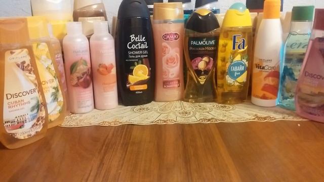 мои запасы гелей для душа