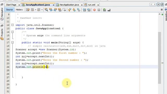 simple calculator(add,sub,mult,div,mod) in java смотреть онлайн