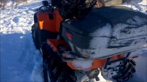 Stels 800D. Квадроцикл стелс 800D по снегу.