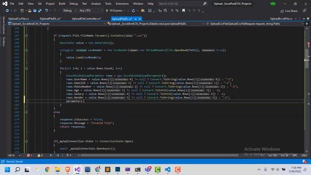 Insert Excel & Csv file Record into database Complete Project In React, .Net core & Mysql In Detail смотреть онлайн