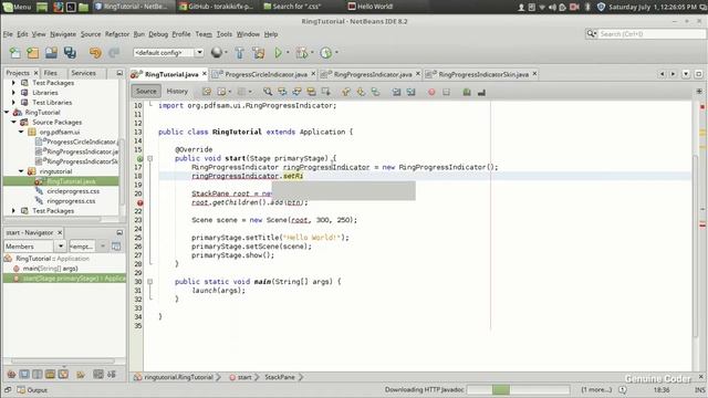 JavaFX Circular Progress Indicator 1/2 : Ring Progress Indicator смотреть онлайн