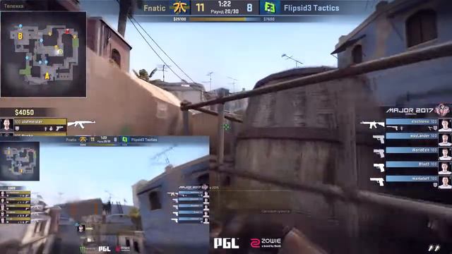 Изучаем дефолт команды Fnatic на карте de_mirage | PGL Major Kraków 2017 | CS:GO смотреть онлайн