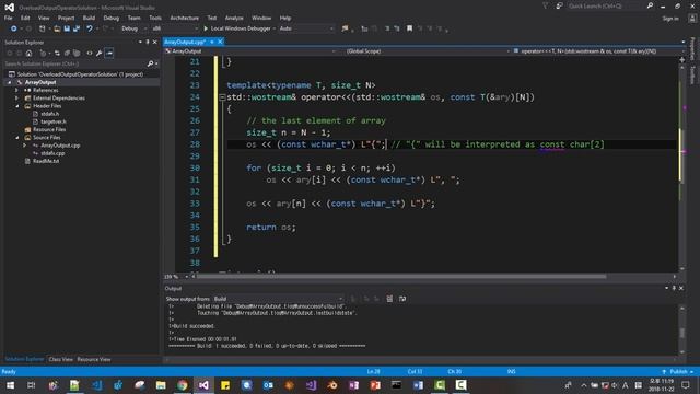001 - How to overload C++ output operator overloading for arrays смотреть онлайн