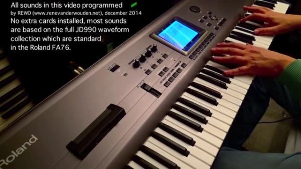 Roland FA76 Fantom sound programming with more than 50 pad sounds