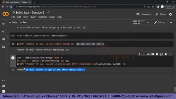 Scikit Learn Tutorial | Scikit-Learn Workflow | Data Preprocessing In Machine Learning | Intellipaa