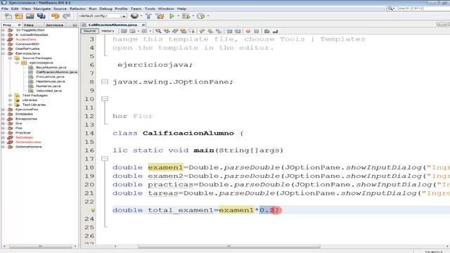 Ejercicio #42 Java.- La calificación final depende de: examen(70%), prácticas(20%), y tareas(10%). смотреть онлайн