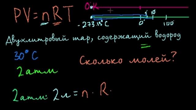 Уравнение идеального газа. Пример 1 | Газы.Молекулярно-кинетическая теория | Химия ( видео 2) смотреть онлайн