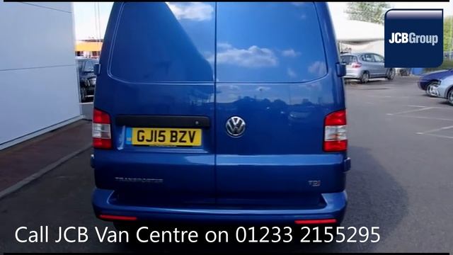 2015 Volkswagen Transporter T30 TDI HIGHLINE 2l blue GJ15BZV for sale at JCB Van Centre смотреть онлайн