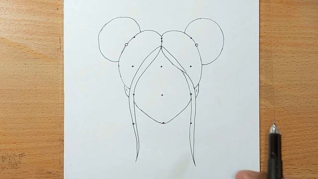 How to draw a easy girl from 12 points || beautiful girl drawing || points to girl drawing easy смотреть онлайн