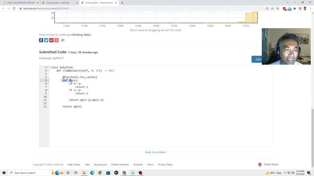Climbing Stairs Problem | dynamic programming | Python | Coding interview question смотреть онлайн