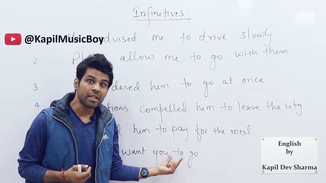List of Words which take Infinitive 'To + V1' with Examples English by Kapil Dev Sharma смотреть онлайн