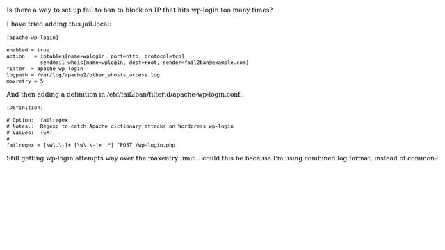 fail2ban to block Wordpress brute force attacks on wp-login.php смотреть онлайн
