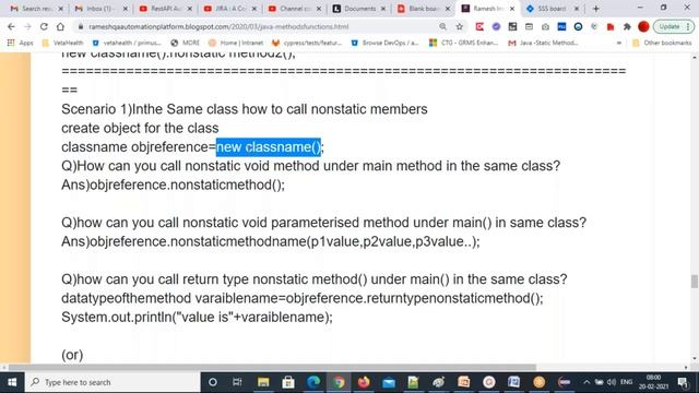 14#--Java NONSTATIC METHODS THEORY PROGRAMS PART1 FEB20 2021 смотреть онлайн