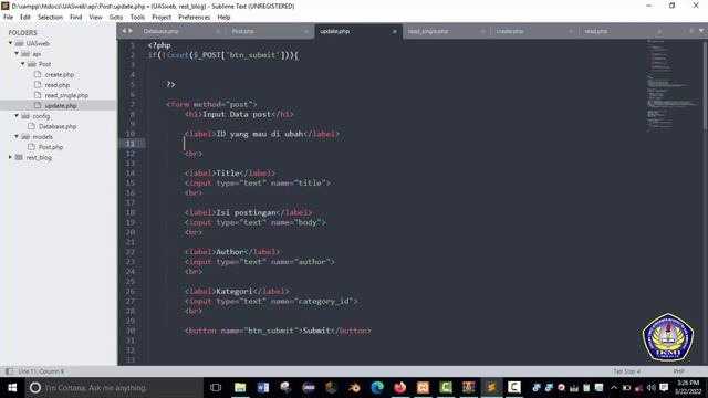 FITUR UPDATE - REST SERVER (API) DENGAN BAHASA PHP смотреть онлайн